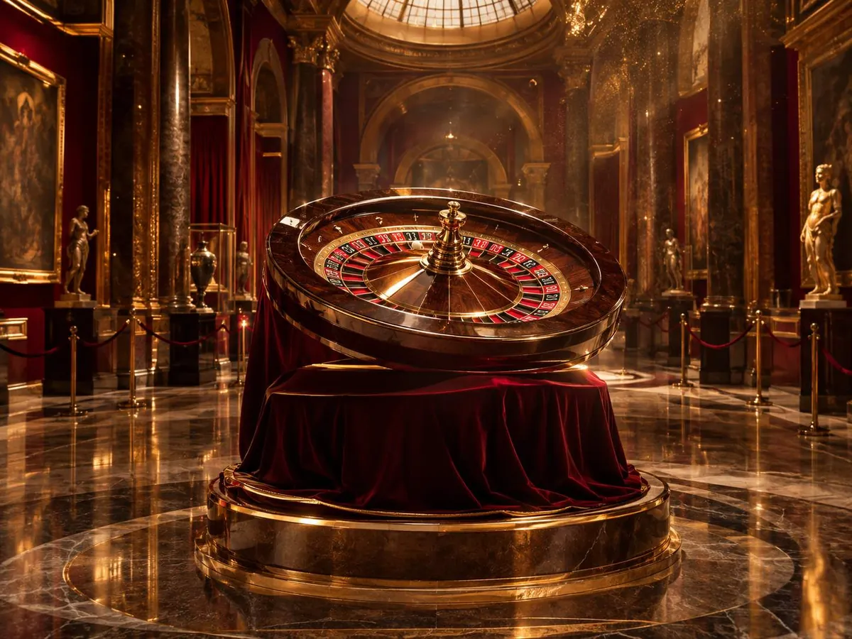 Ilustrasi roulette table and golden casino — panduan bonus rollingan Masterbet188