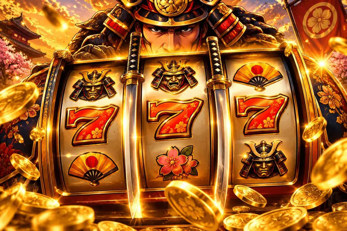 Ilustrasi slot machine and jackpot win — panduan slot garansi kekalahan Masterbet188